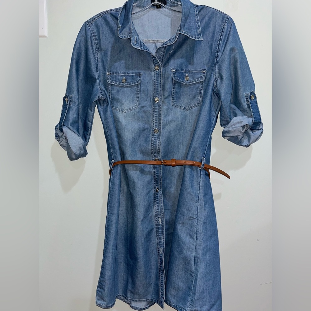 Denim dress size medium.